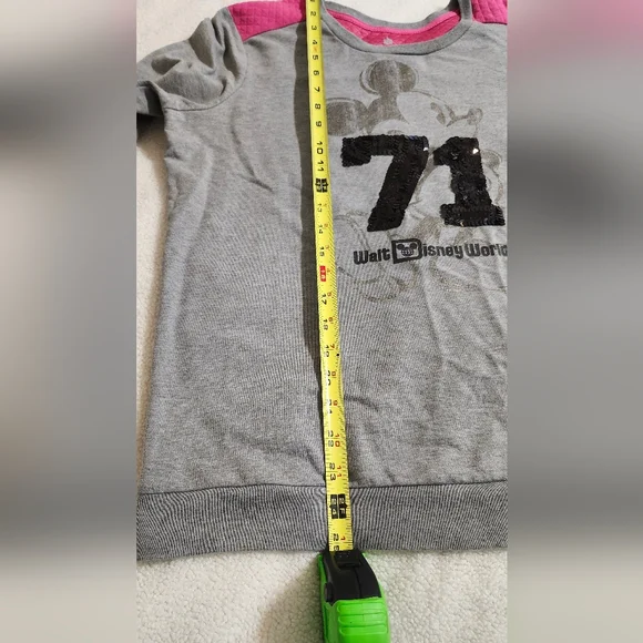 Disney Parks Sequin Mickey 71 Long Sleeve Crewneck shirt size Large - Picture 4 of 8